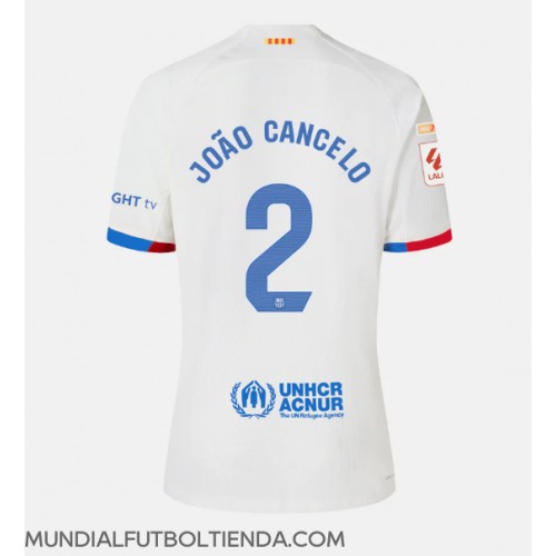 Camiseta Barcelona Joao Cancelo #2 Segunda Equipación Replica 2023-24 mangas cortas